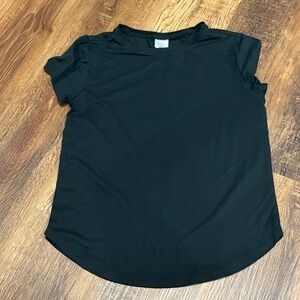 Elegant Black Short Sleeve Women's Tee